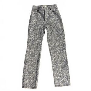 Abercrombie & Fitch Jeans The 90s Straight Ultra High Rise Size 25/0 Wavy Print